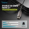 Kabel połączeniowy hybrydowy HDMI AOC | HDMI-A męski-męski | HDMI 2.1 | UHD-2 8K@60Hz | 48Gbps |HDR, eARC, HDCP 2.2, CEC | 90m